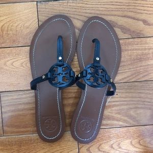 Tory Burch Medallion Sandals (Black)